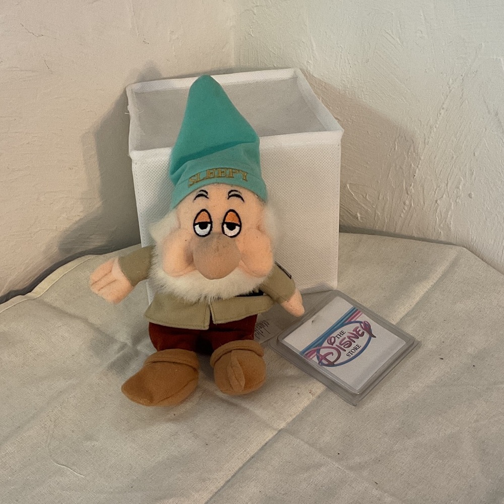 Sale! Disney Store Sleepy Dwarf Bean Bag Plush, 9” Tall, Original Tag